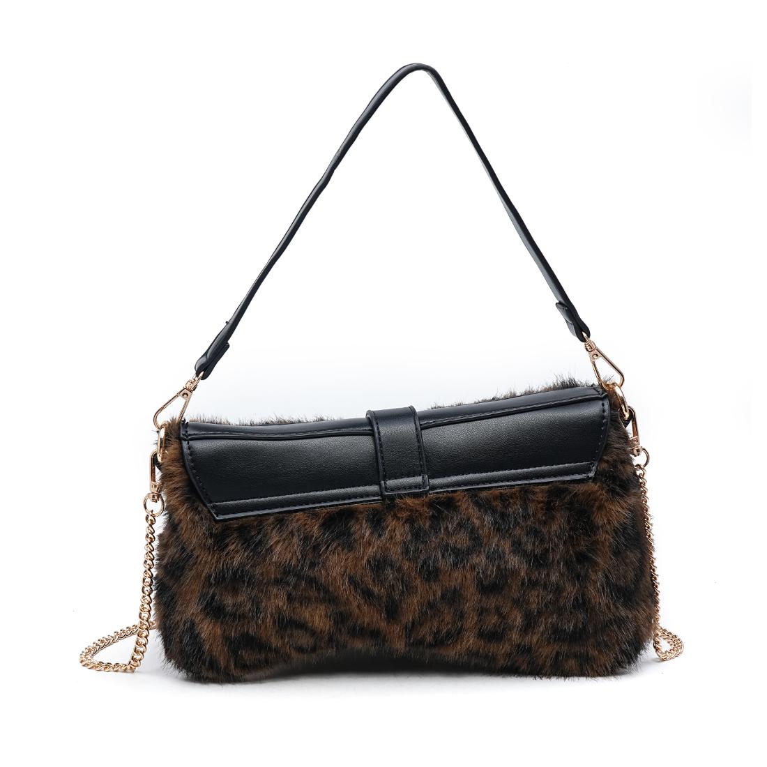 Urban Expressions Hollee - Fur Shoulder Bag 840504210648 View 3 | Leopard
