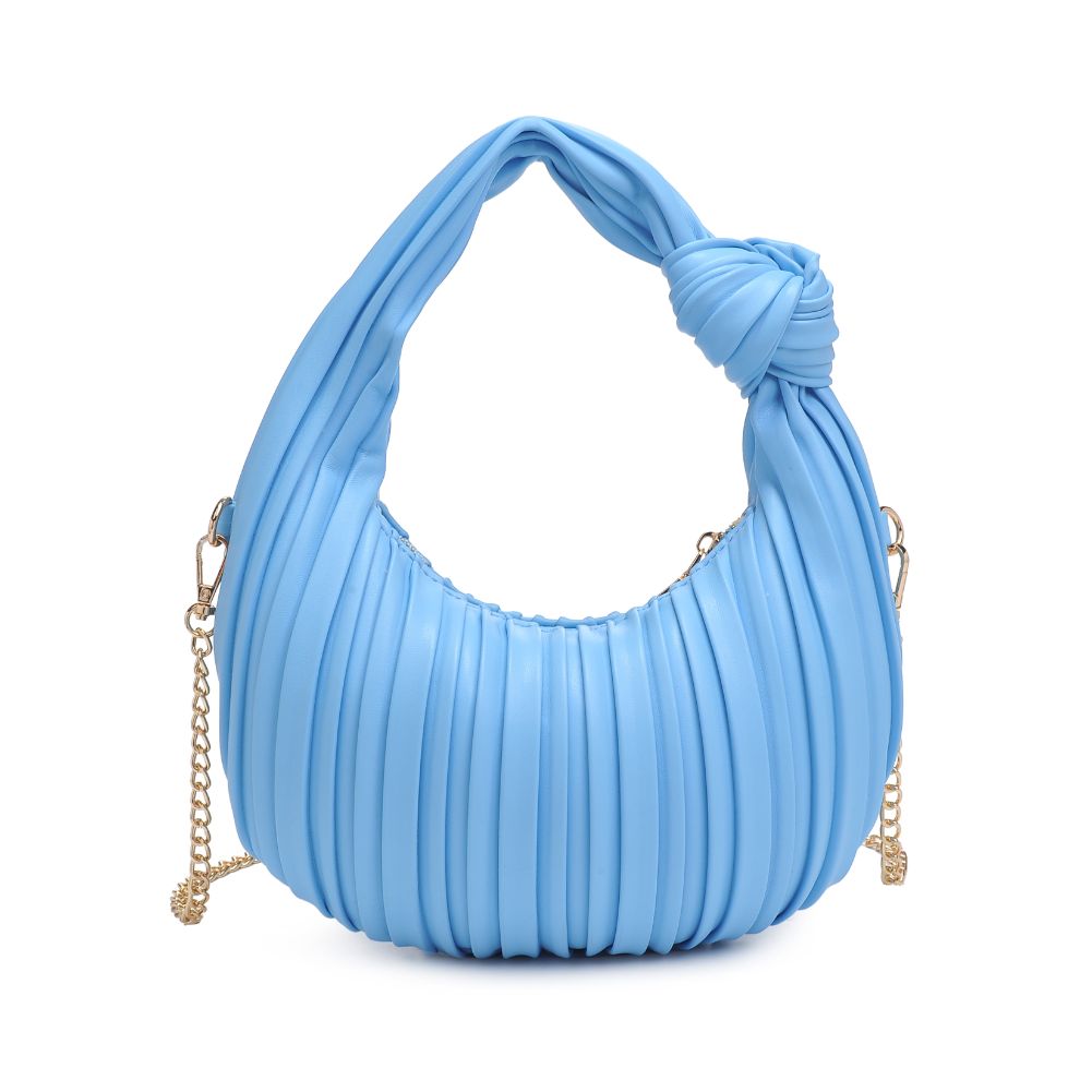 Woman wearing Sky Blue Urban Expressions Fawna  - Pleated Crossbody 840611106391 View 7 | Sky Blue