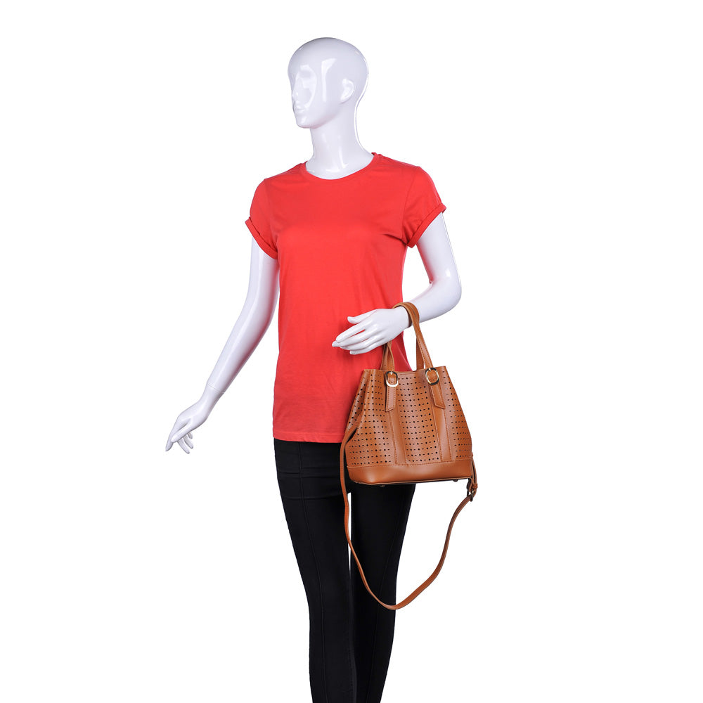 Woman wearing Tan Urban Expressions Magnolia Tote NA-840611158833 View 1 | Tan