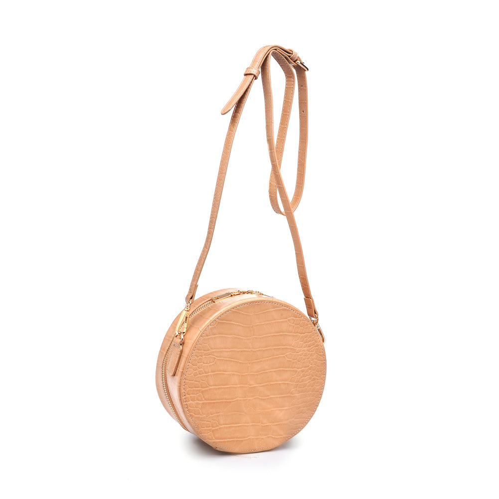 Woman wearing Mocha Urban Expressions Sawyer Crossbody NA-840611152480 View 6 | Mocha