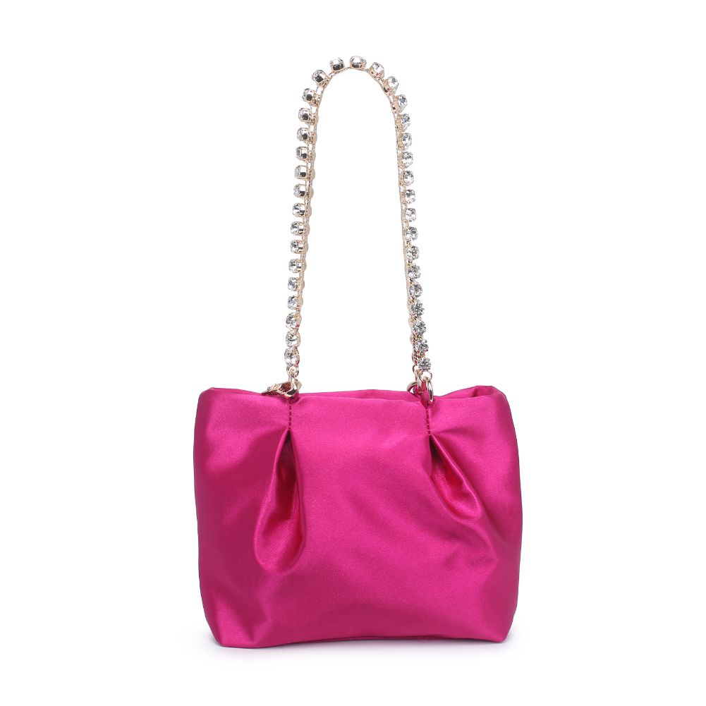 Woman wearing Fuchsia Urban Expressions Marceline Evening Bag 840611116123 View 7 | Fuchsia
