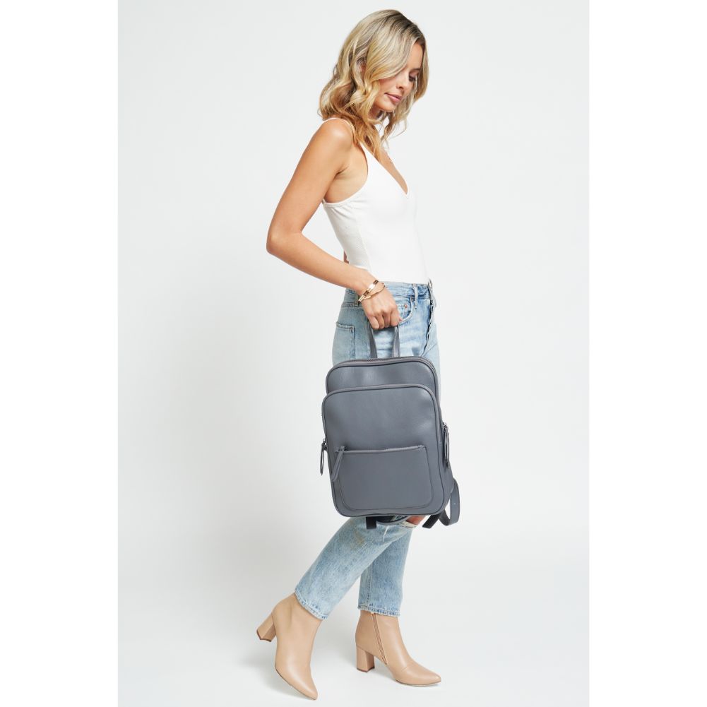 Woman wearing Carbon Urban Expressions Carly Backpack 840611174437 View 2 | Carbon