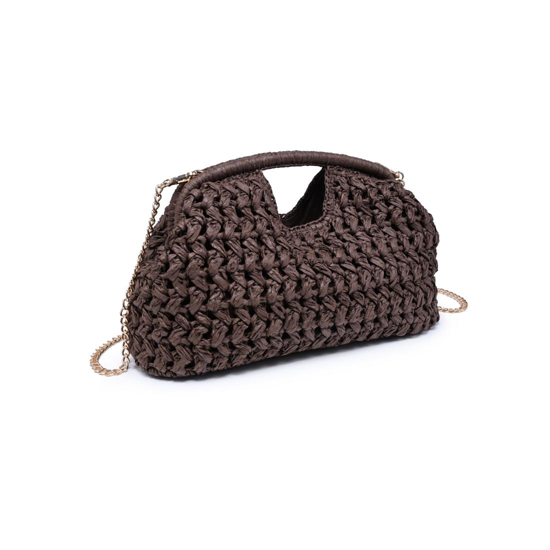 Woman wearing Chocolate Urban Expressions Abigail Crossbody 840504204104 View 6 | Chocolate
