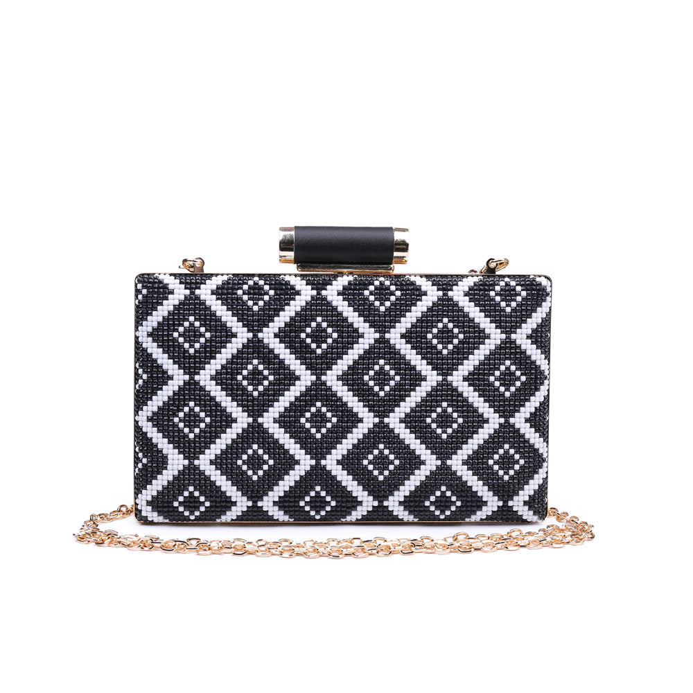 Product Image of Urban Expressions Bora Bora Evening Bag NA-840611161550 View 1 | Black White