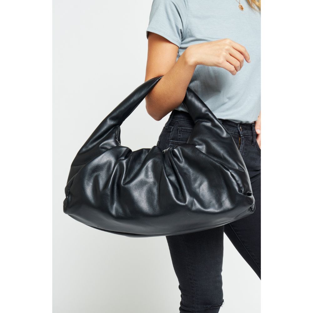 Woman wearing Black Urban Expressions Rochelle Hobo 840611174802 View 3 | Black