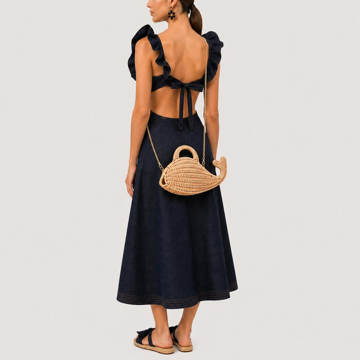Woman wearing Natural Urban Expressions Whale Clutch 840504210235 View 3 | Natural
