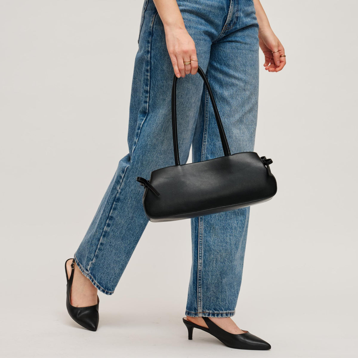 Woman wearing Black Urban Expressions Halo Shoulder Bag 840504207815 View 3 | Black