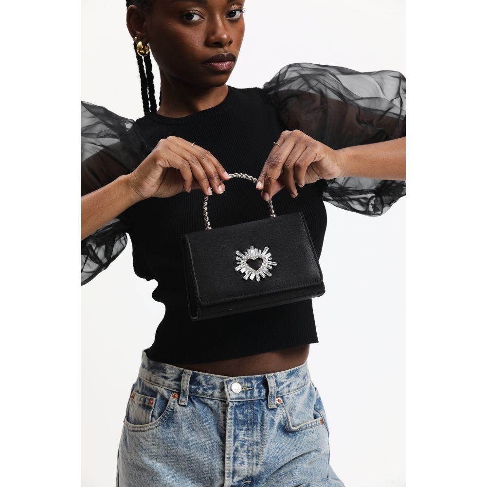 Woman wearing Black Urban Expressions Marlene Evening Bag 840611190307 View 3 | Black