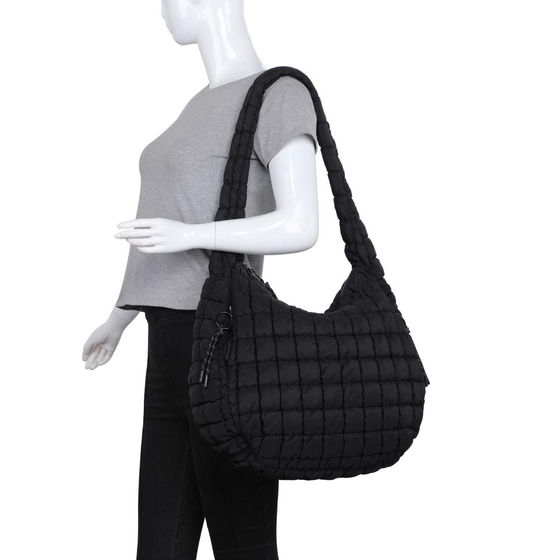 Product Image of Urban Expressions Tamsin - Quilted Puffer Hobo 840611113986 View 5 | Black
