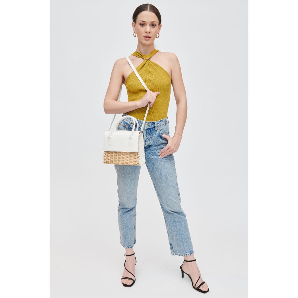 Woman wearing White Urban Expressions Caspian Crossbody 840611106858 View 2 | White