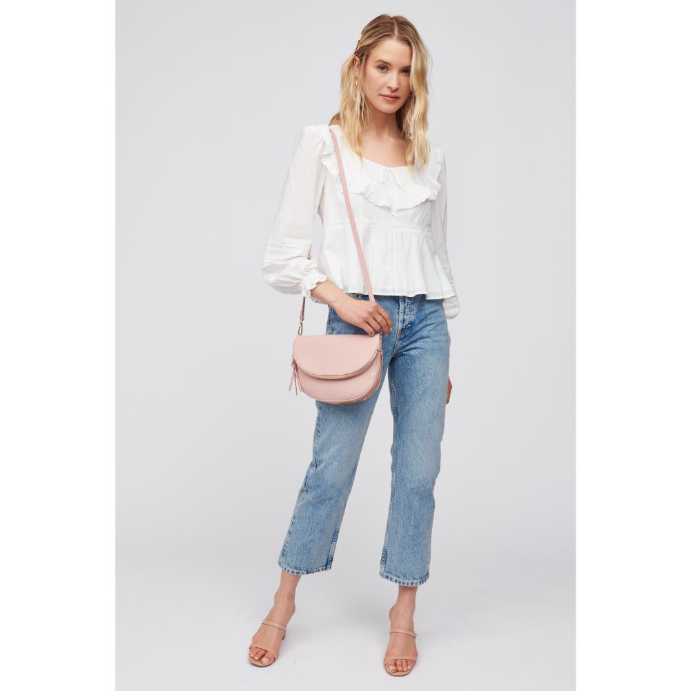 Woman wearing Rose Urban Expressions Holly Crossbody 818209015875 View 3 | Rose