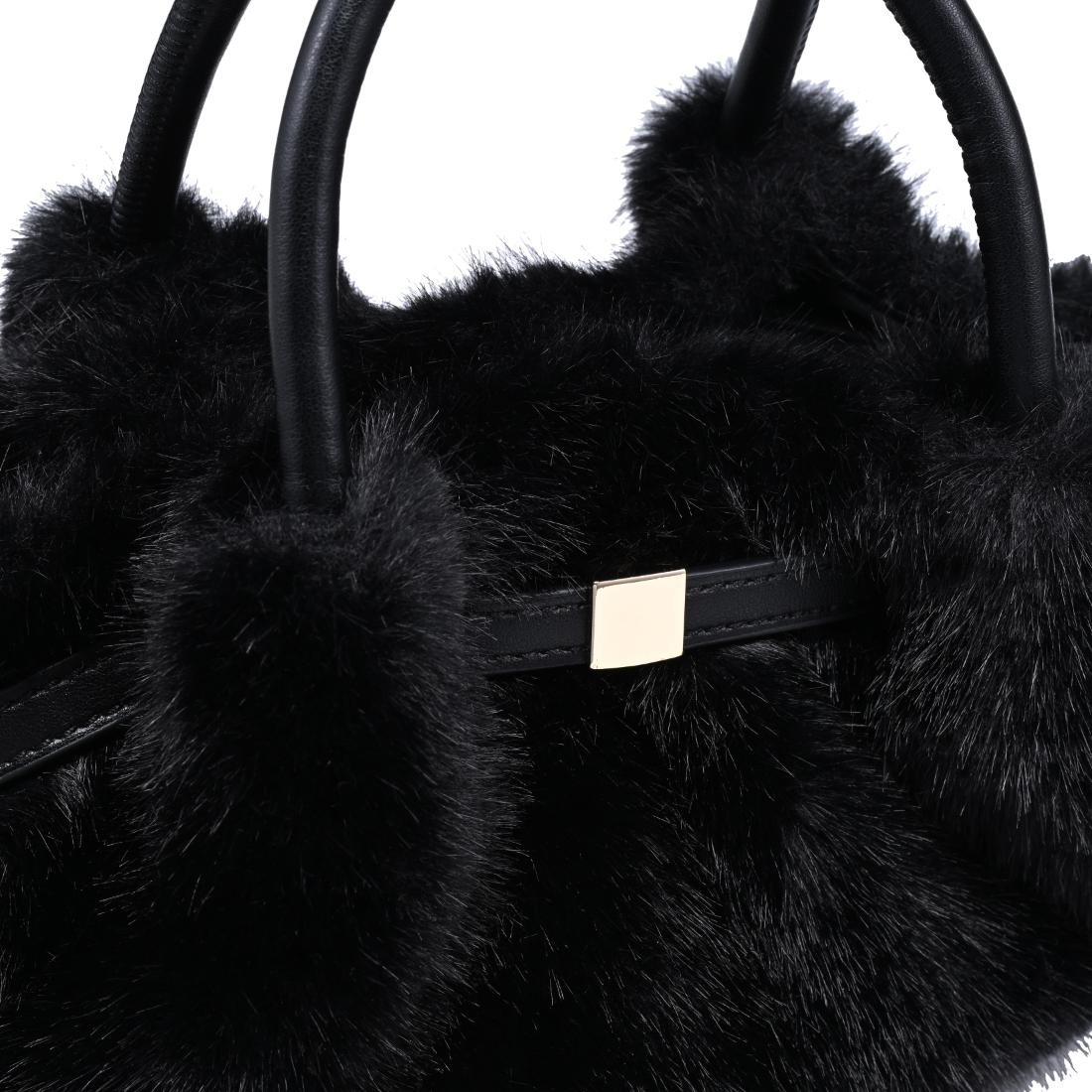 Urban Expressions Selena - Faux Fur Crossbody 840504210600 View 8 | Black