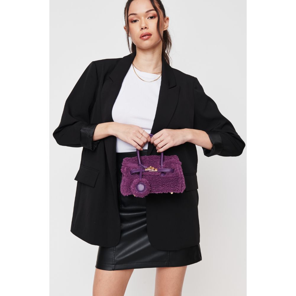 Woman wearing Plum Urban Expressions Hyacinth Crossbody 840611102645 View 1 | Plum
