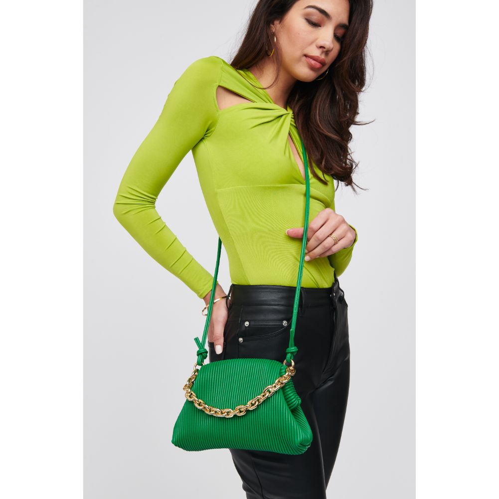 Woman wearing Kelly Green Urban Expressions Analisa Crossbody 818209015523 View 1 | Kelly Green