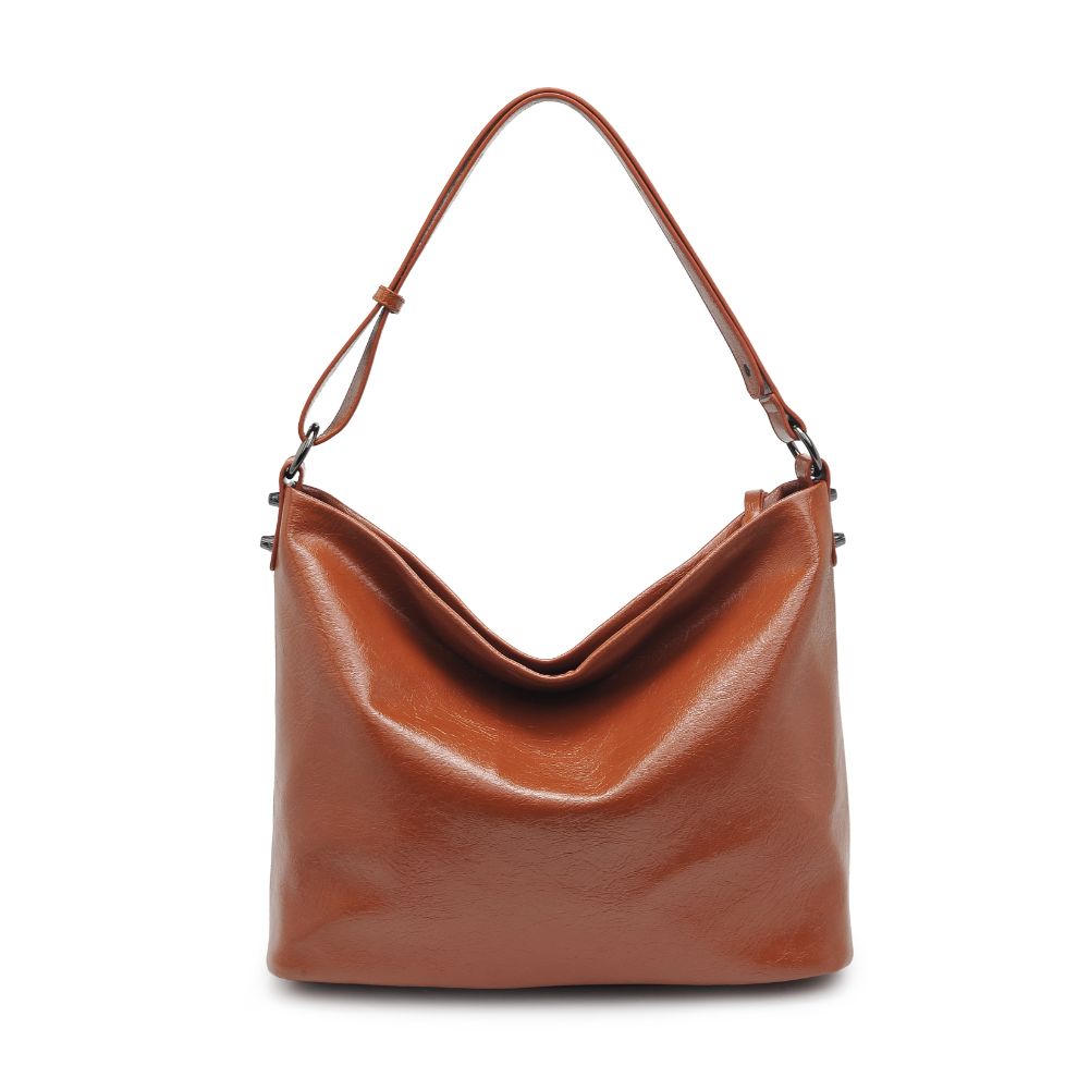 Woman wearing Tan Urban Expressions Yolonda Hobo 840611105677 View 7 | Tan