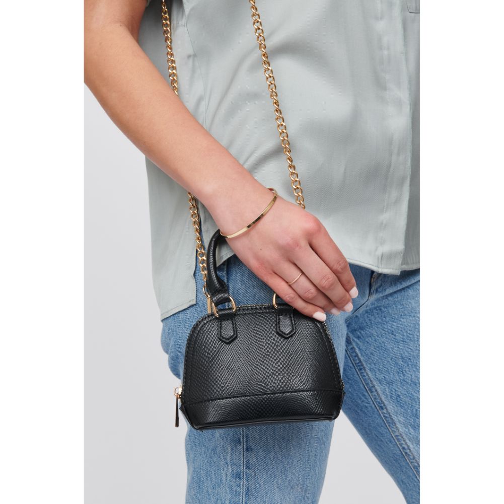 Woman wearing Black Lizard Urban Expressions Bambi Crossbody 818209015189 View 2 | Black Lizard