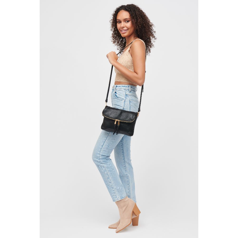 Woman wearing Black Urban Expressions Debra Crossbody 840611184665 View 3 | Black