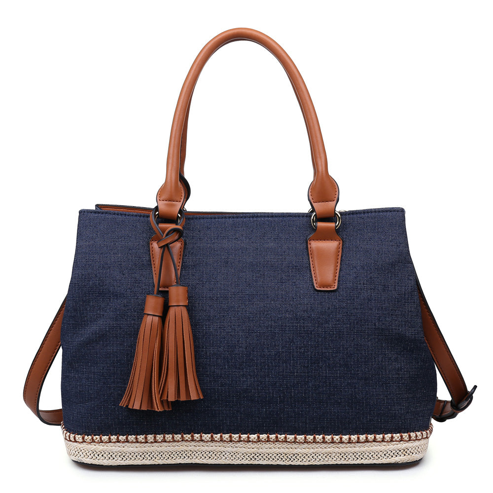 Product Image of Urban Expressions Saint Lucia Satchel NA-840611141187 View 1 | Dark Denim