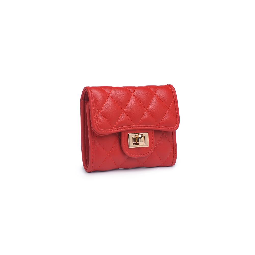 Woman wearing Lipstick Red Urban Expressions Shantel - Quilted Wallet 840611121837 View 6 | Lipstick Red
