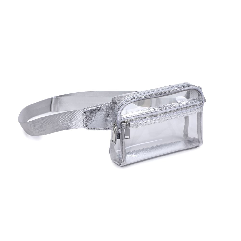 Woman wearing Silver Urban Expressions Air Belt Bag 840611120786 View 6 | Silver
