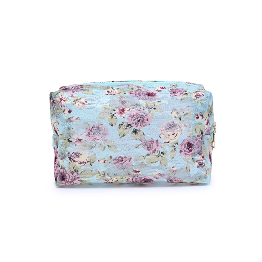 Urban Essentials Petal Play Cosmetic & Travel Organizer Pouch 840504207464 View 7 | Powder Blue