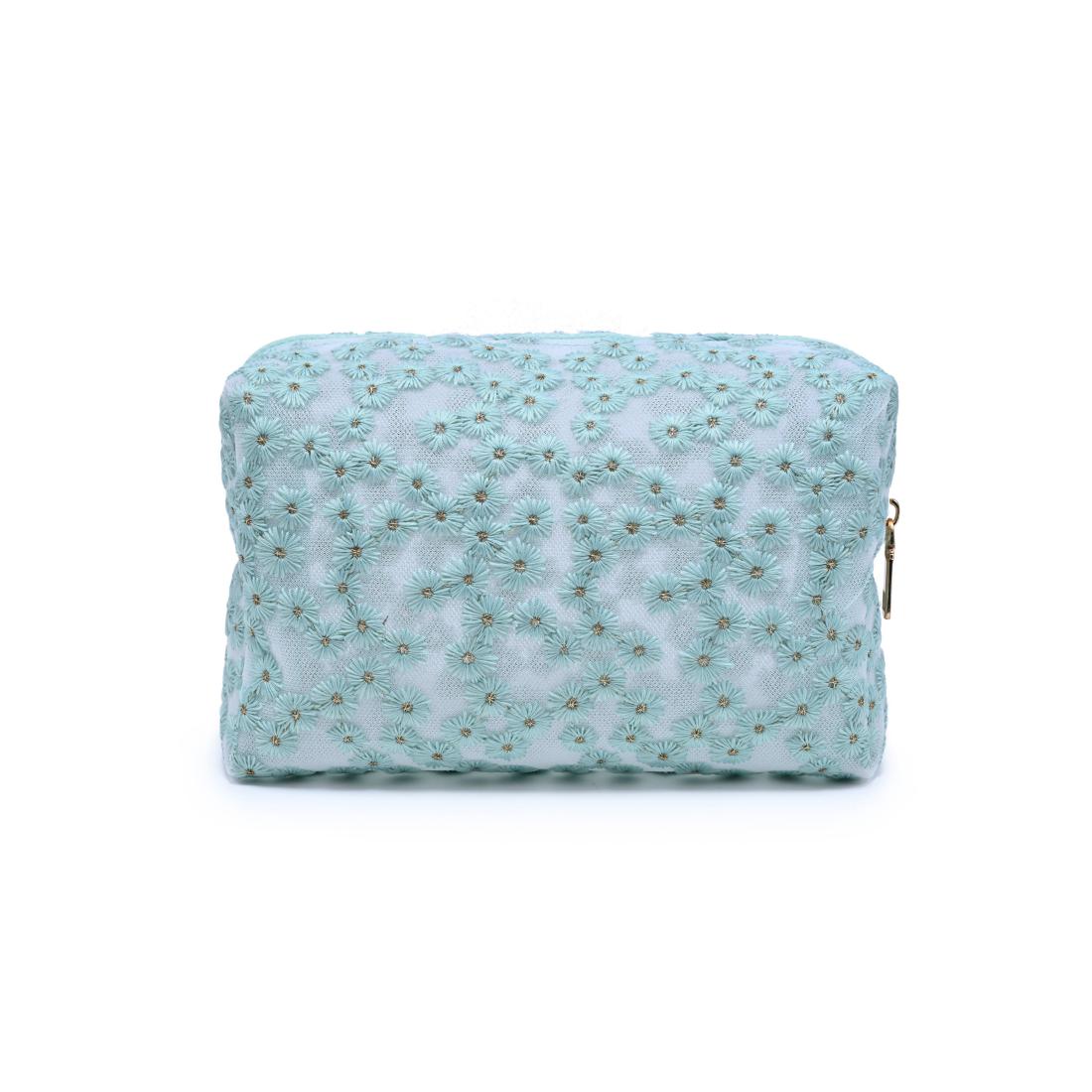 Urban Essentials Daisy Chain Cosmetic & Travel Organizer Pouch 840504207495 View 7 | Powder Blue