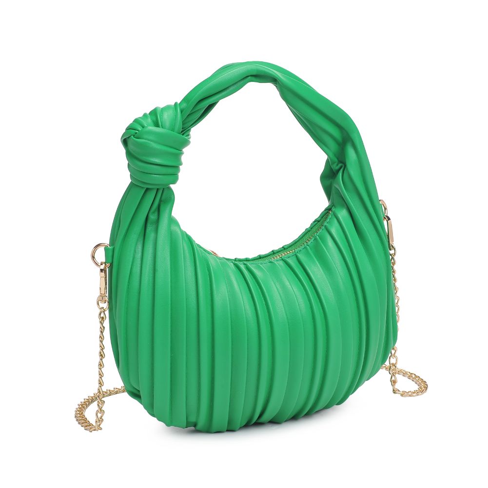 Woman wearing Green Urban Expressions Fawna  - Pleated Crossbody 840611106407 View 6 | Green