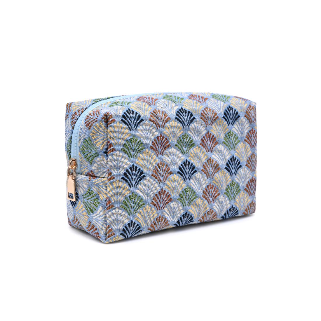 Urban Essentials Ginkgo Cosmetic & Travel Organizer Pouch 840504217579 View 2 | Light Blue
