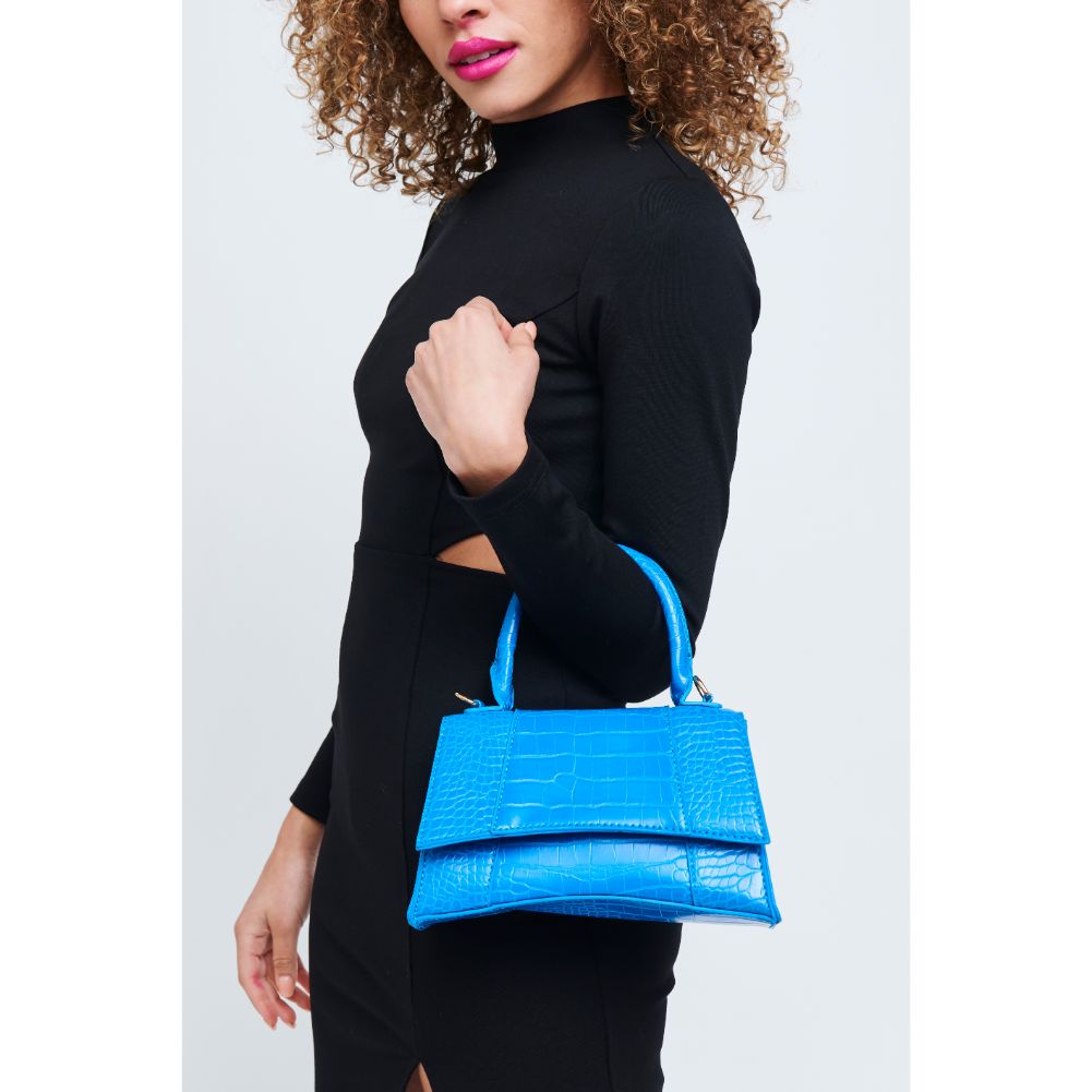 Woman wearing Blue Urban Expressions Lucas Crossbody 840611181022 View 2 | Blue