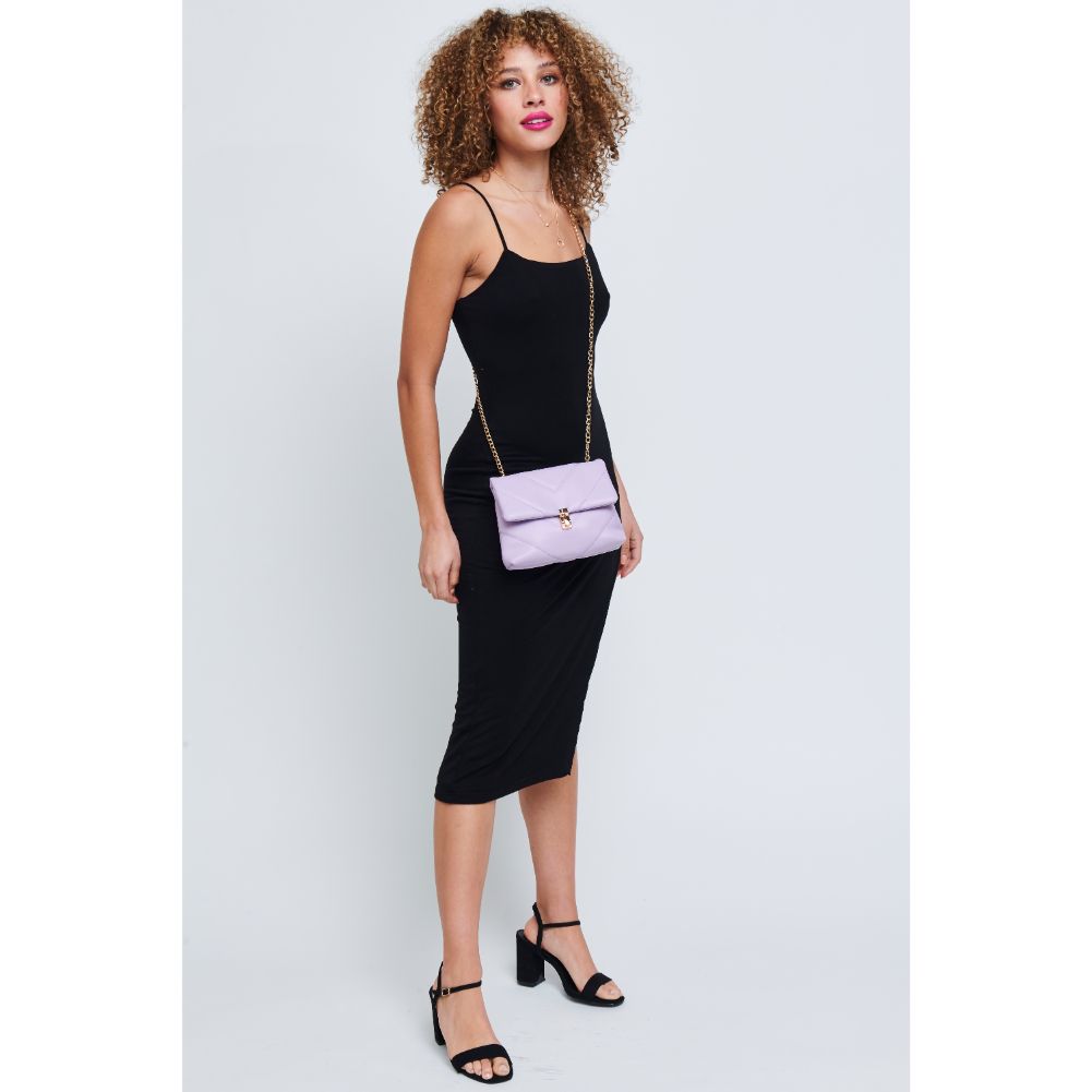 Woman wearing Lilac Urban Expressions Samantha Crossbody 840611178923 View 3 | Lilac