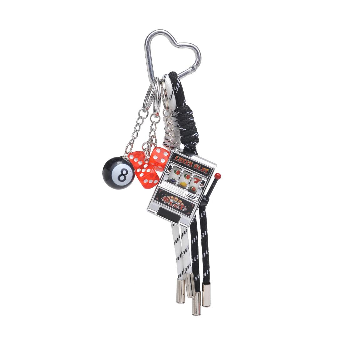 Woman wearing Multi Urban Expressions Vegas Hanging Charm 840611150684 View 5 | Multi