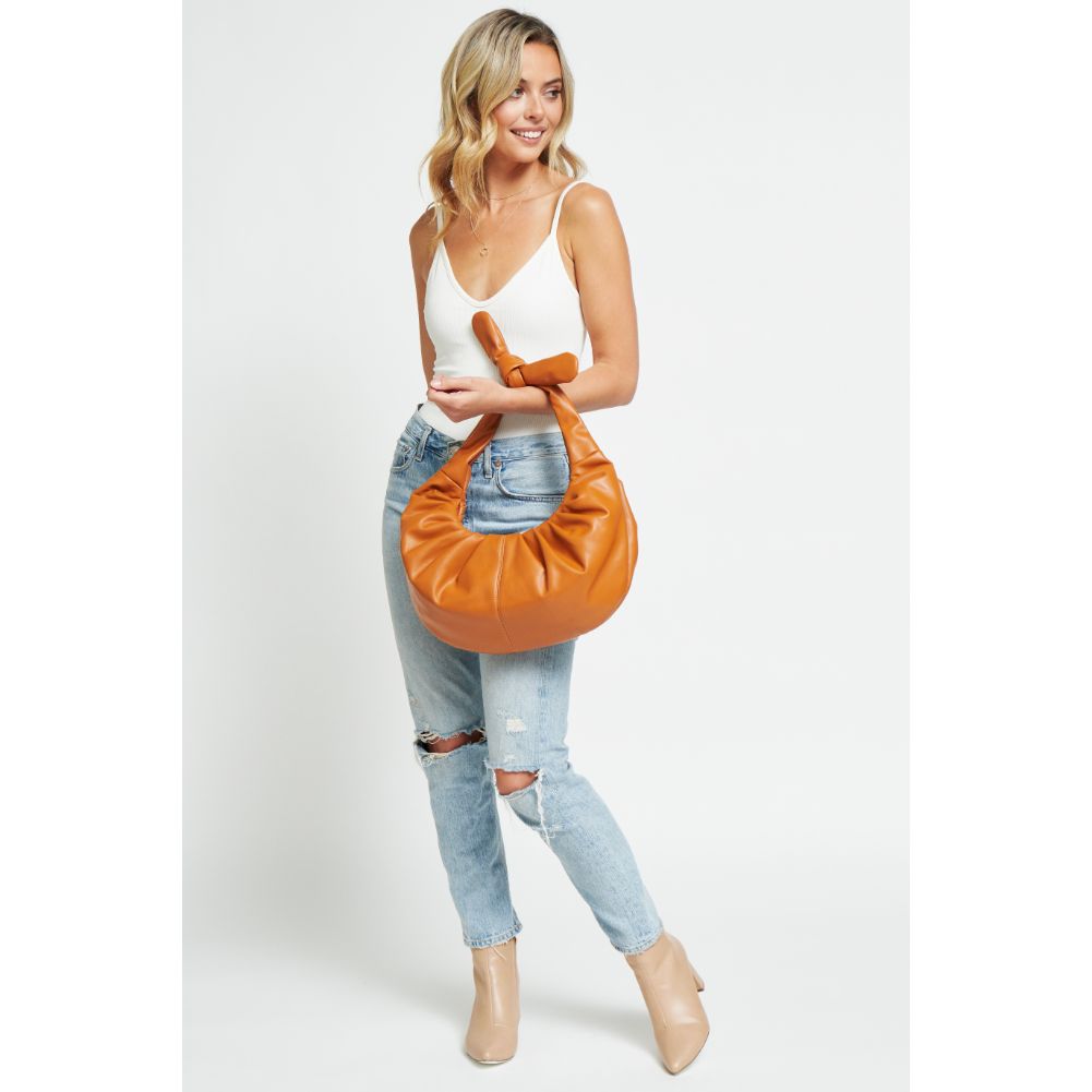 Woman wearing Tan Urban Expressions Josie Hobo 840611179425 View 4 | Tan