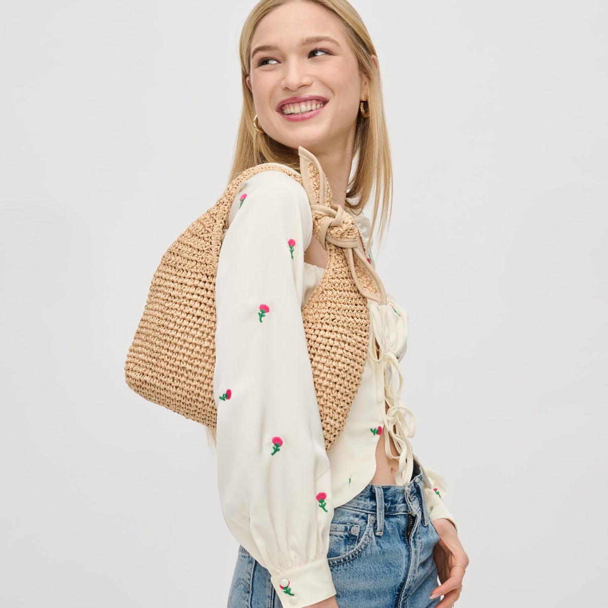 Woman wearing Natural Urban Expressions Maple Clutch 840611191366 View 2 | Natural