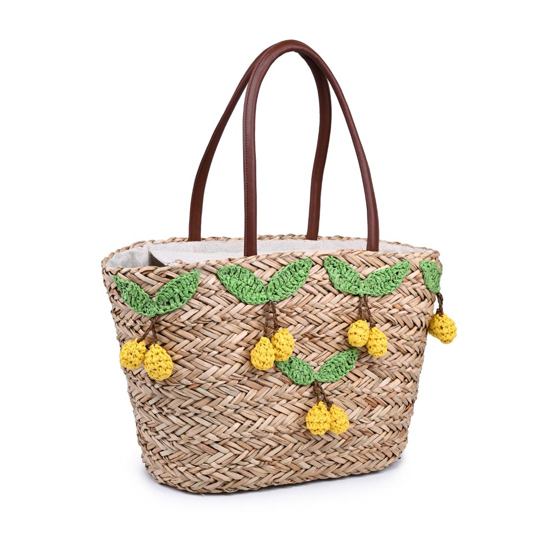 Woman wearing Natural Lemon Urban Expressions Josie Tote 840504204609 View 6 | Natural Lemon