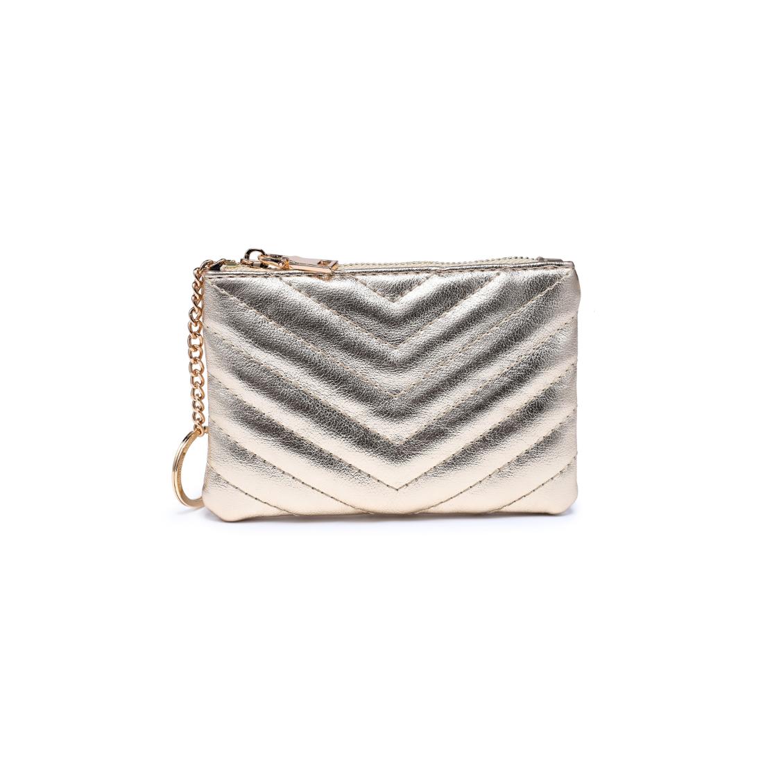 Woman wearing Gold Urban Expressions Mackenzie Wallet 840504203886 View 5 | Gold