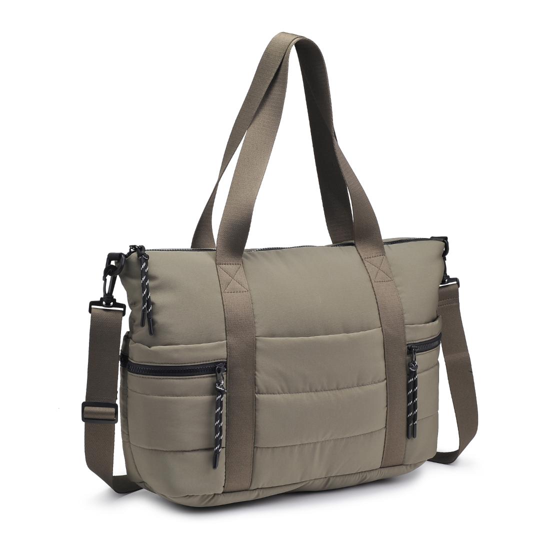 Woman wearing Dark Sage Urban Expressions Jessi Tote 840611140340 View 6 | Dark Sage