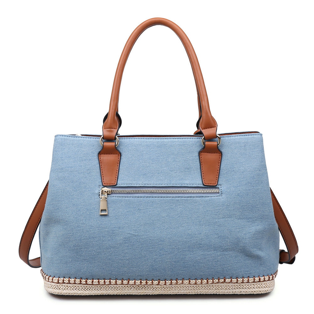Product Image of Urban Expressions Saint Lucia Satchel NA-840611141200 View 3 | Stonewash Denim