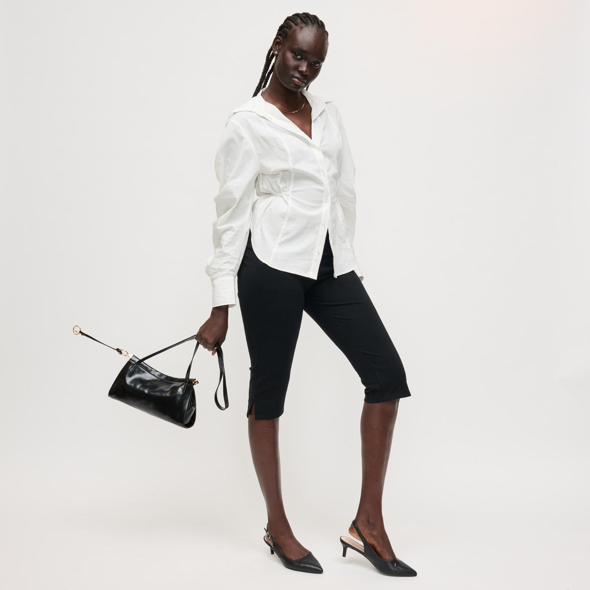 Woman wearing Black Urban Expressions Elowyn Crossbody 840504208010 View 4 | Black