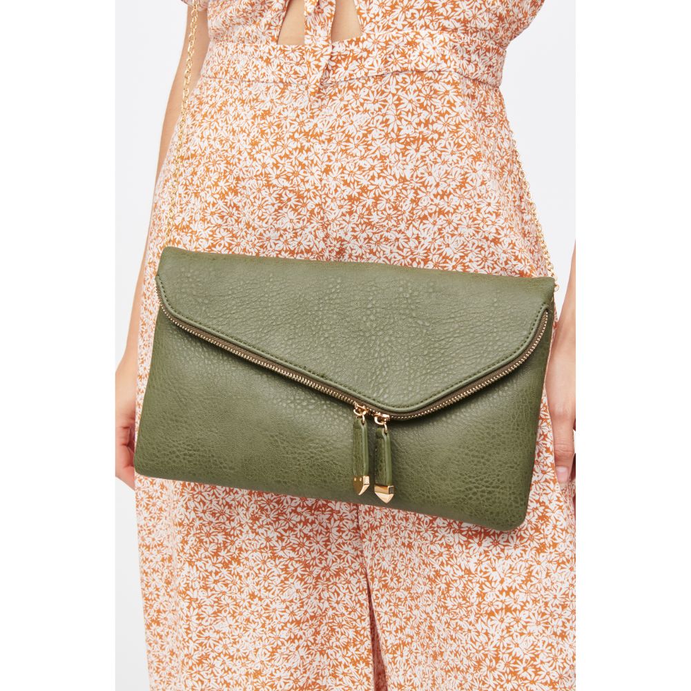 Woman wearing Olive Urban Expressions Stella Clutch 840611117670 View 1 | Olive