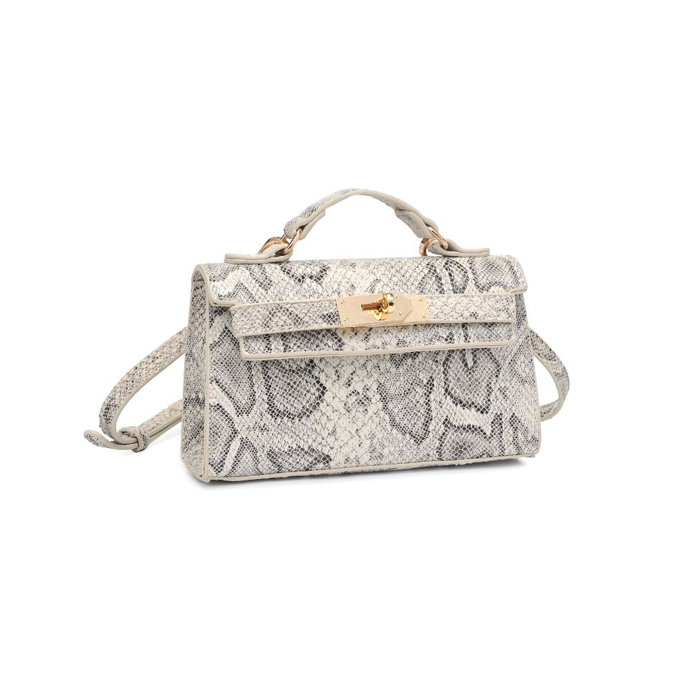 Product Image of Urban Expressions Georgina Snake Crossbody 840611181282 View 6 | Ivory Black