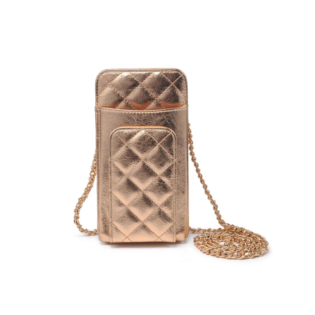 Woman wearing Rose Gold Urban Expressions Brianna 2.0 Cell Phone Crossbody 840504203794 View 5 | Rose Gold