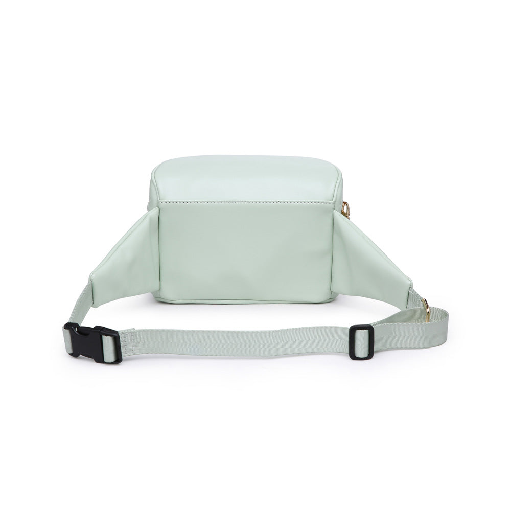 Woman wearing Mint Urban Expressions Hawthorn - Perforated Belt Bag NA-840611158635 View 7 | Mint