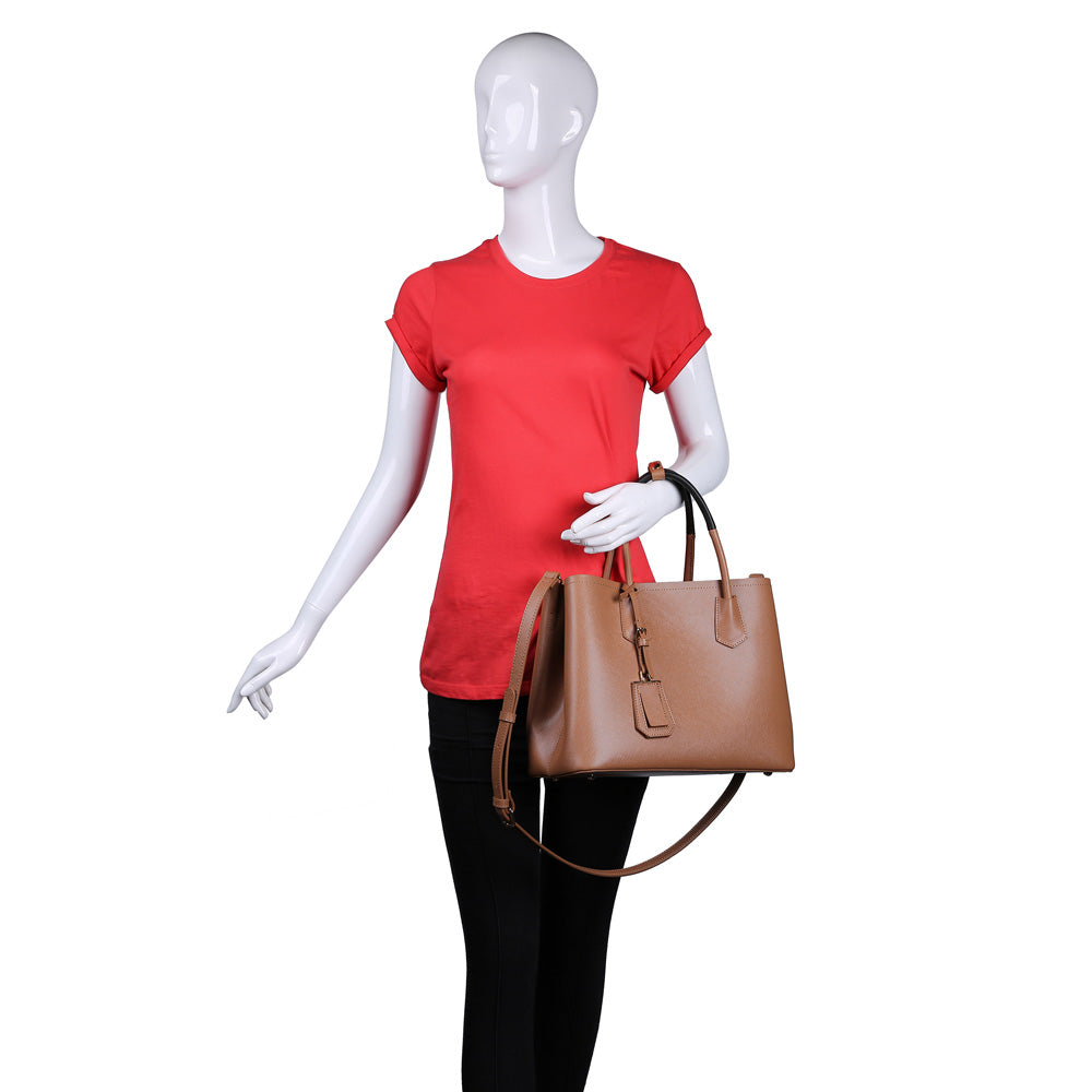Product Image of Urban Expressions Collette Satchel NA-840611160539 View 5 | Tan