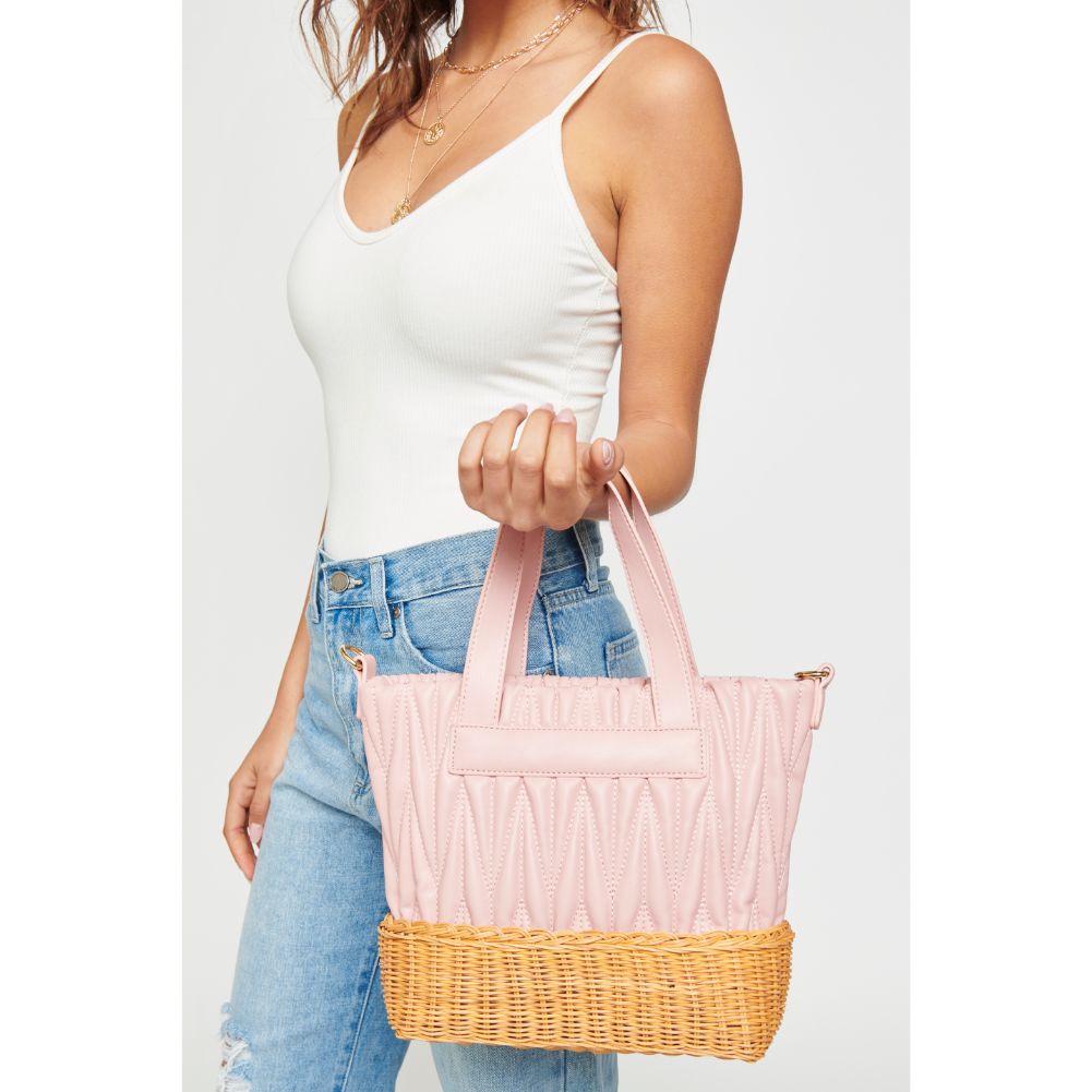 Woman wearing Pink Urban Expressions Esperanza Tote NA-840611158710 View 1 | Pink