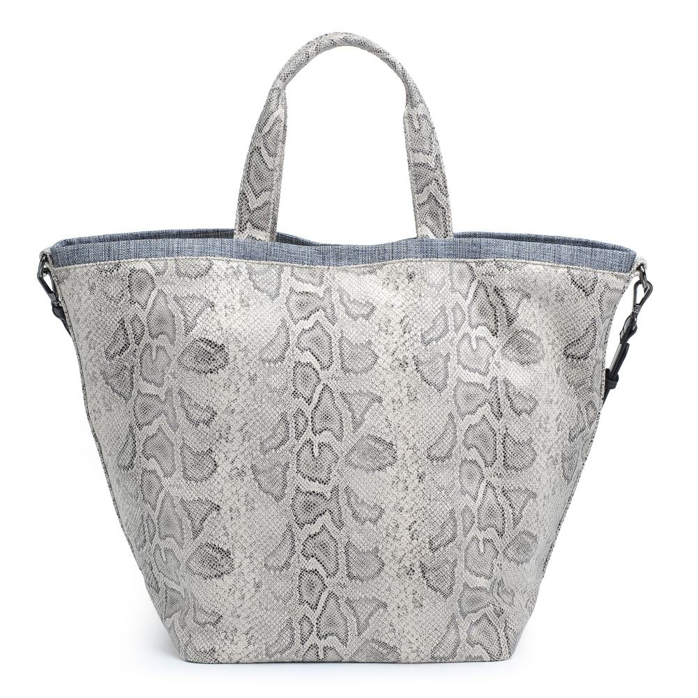 Product Image of Urban Expressions Maeve Tote 840611181411 View 5 | Black White Snake