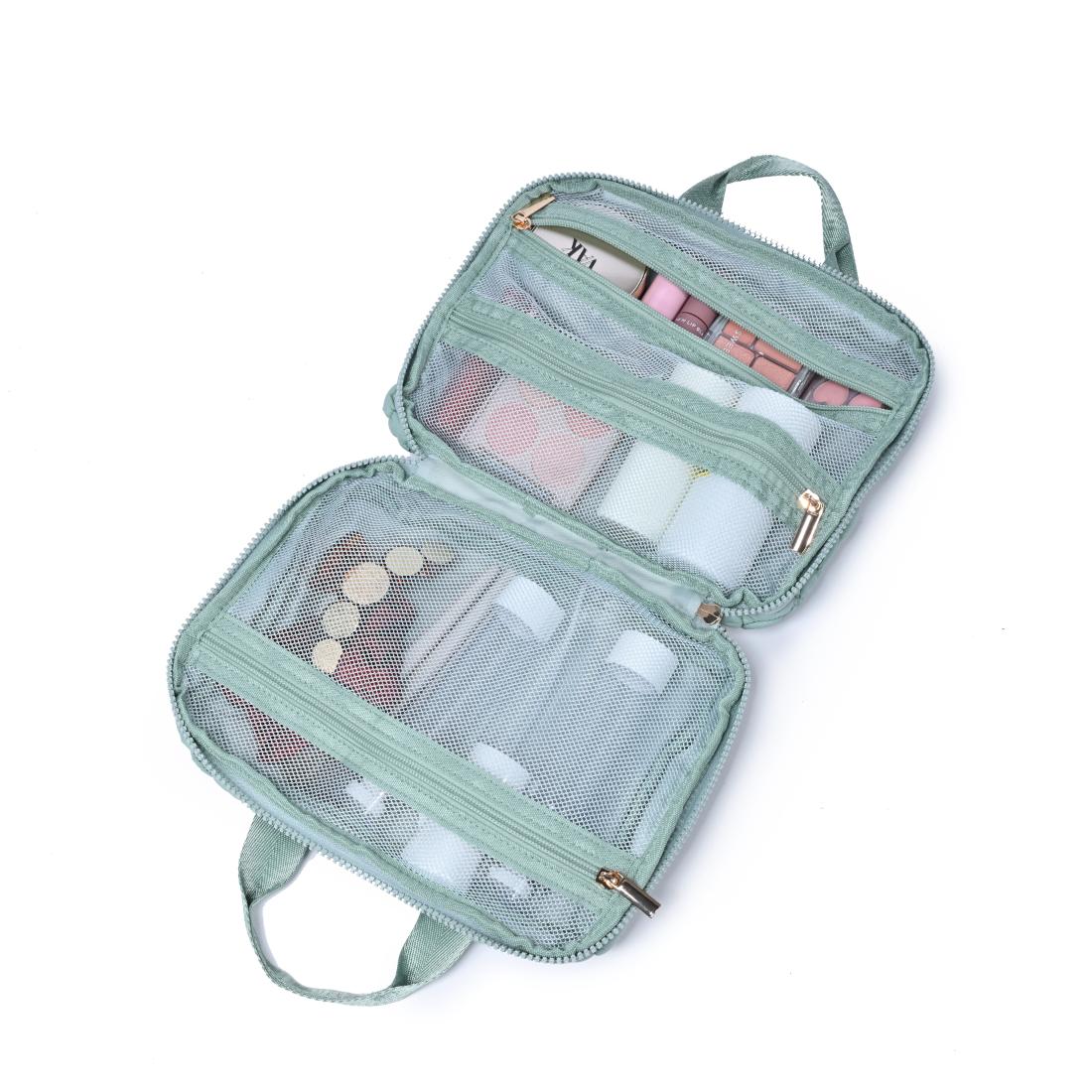 Woman wearing Sage Urban Expressions Petal Plush - Nylon Travel Organizer 840611195180 View 2 | Sage