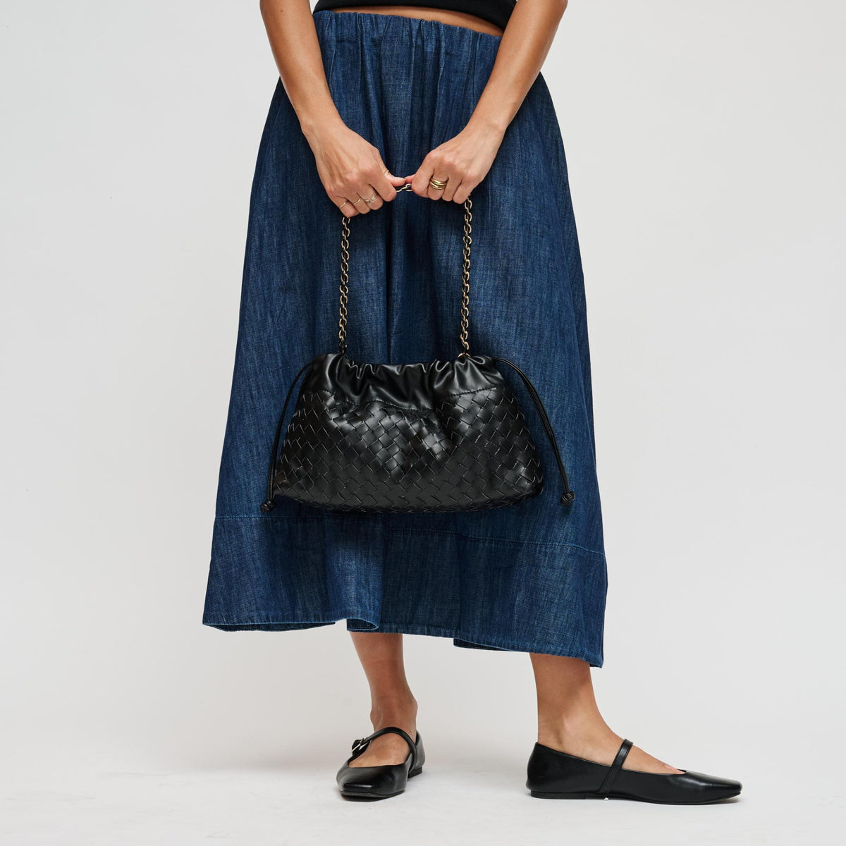 Woman wearing Black Urban Expressions Sawyer Shoulder Bag 840504213595 View 3 | Black