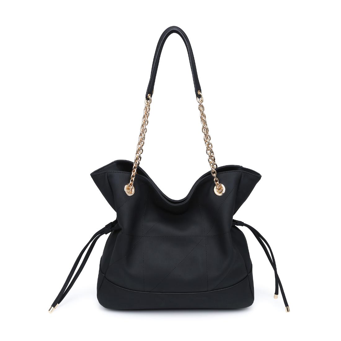 Woman wearing Black Urban Expressions Kinsley Tote 840504206375 View 7 | Black
