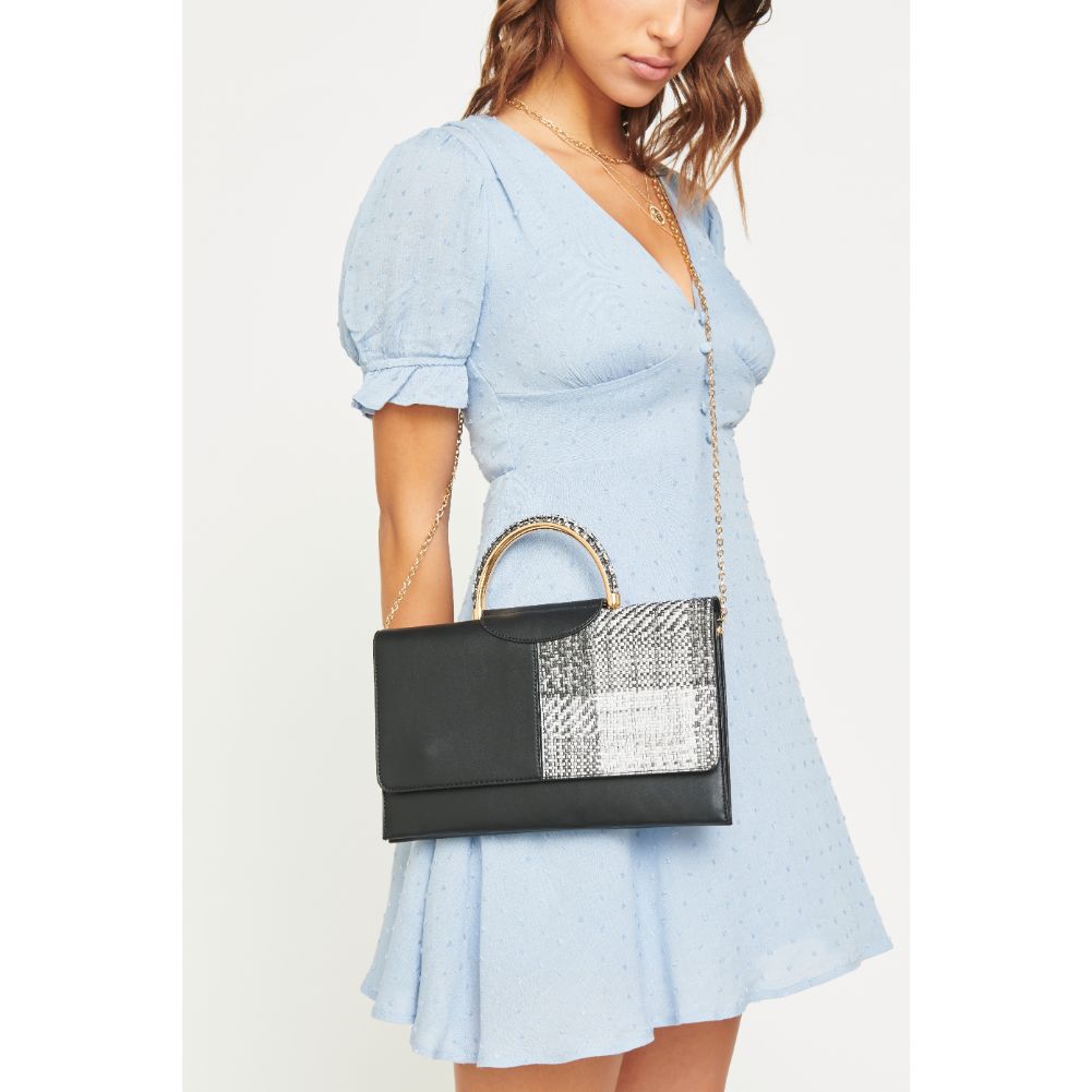 Woman wearing Black Urban Expressions Rumi Clutch 840611170743 View 1 | Black