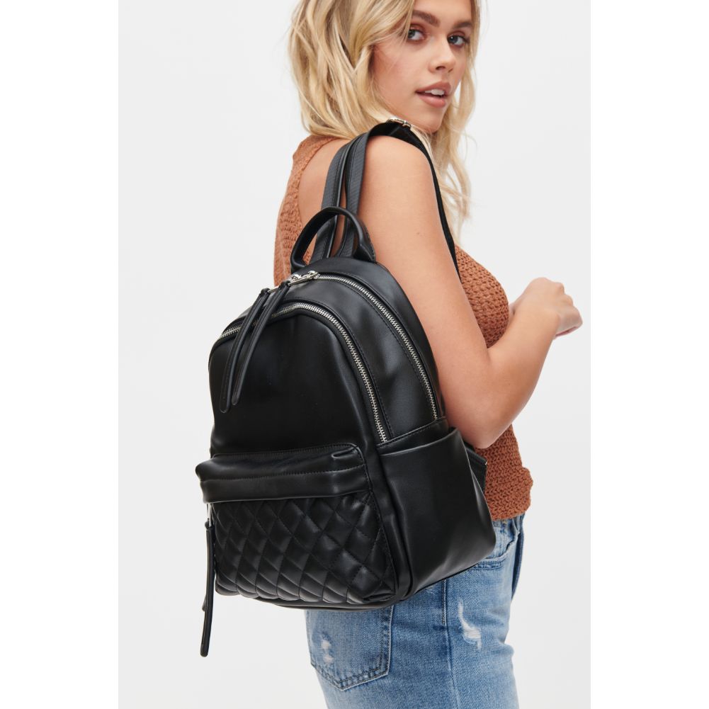 Woman wearing Black Urban Expressions Briana Backpack 818209011891 View 2 | Black